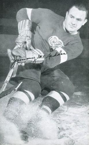 1947-48 J.D. McCarthy Detroit Red Wings Postcards #NNO Jim McFadden Front