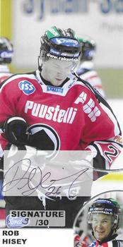 2007-08 Finnish Porin Assat - Autographs #NNO Rob Hisey Front