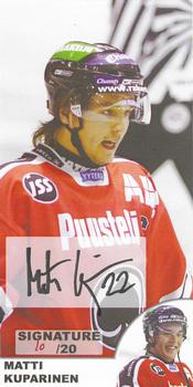2007-08 Finnish Porin Assat - Autographs #NNO Matti Kuparinen Front