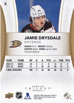 2022-23 Upper Deck Trilogy #8 Jamie Drysdale Back