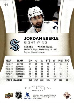 2022-23 Upper Deck Trilogy #11 Jordan Eberle Back