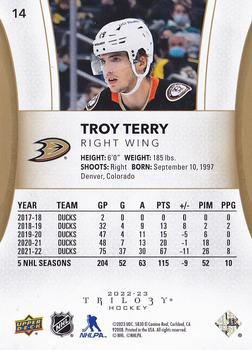 2022-23 Upper Deck Trilogy #14 Troy Terry Back