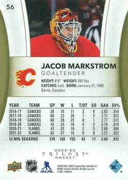 2022-23 Upper Deck Trilogy #56 Jacob Markstrom Back