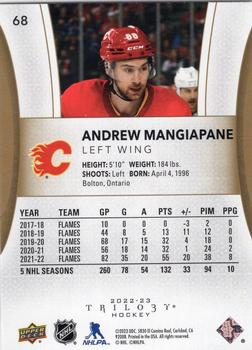 2022-23 Upper Deck Trilogy #68 Andrew Mangiapane Back