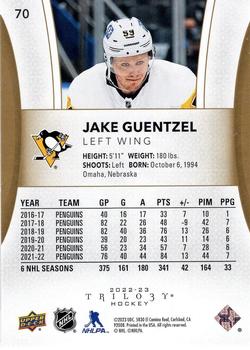 2022-23 Upper Deck Trilogy #70 Jake Guentzel Back