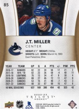 2022-23 Upper Deck Trilogy #85 J.T. Miller Back
