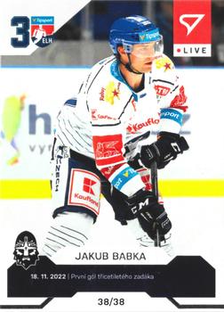 2022-23 SportZoo Live Tipsport ELH #L-034 Jakub Babka Front