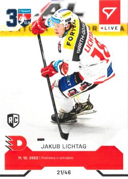 2022-23 SportZoo Live Tipsport ELH #L-049 Jakub Lichtag Front