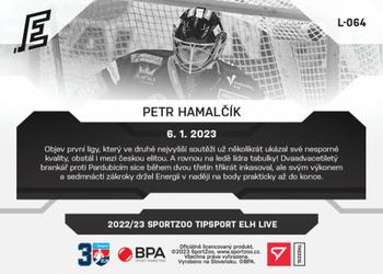 2022-23 SportZoo Live Tipsport ELH #L-064 Petr Hamalcik Back