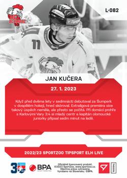 2022-23 SportZoo Live Tipsport ELH #L-082 Jan Kucera Back