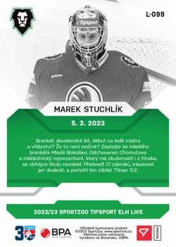 2022-23 SportZoo Live Tipsport ELH #L-099 Marek Stuchlik Back