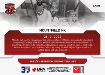 2022-23 SportZoo Live Tipsport ELH #L-109 Mountfield HK Back