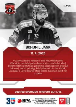 2022-23 SportZoo Live Tipsport ELH #L-113 Bohumil Jank Back