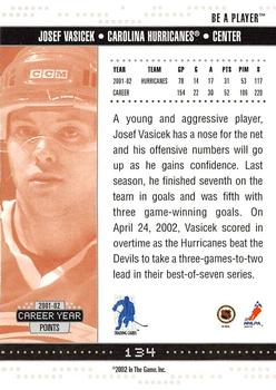 2002-03 Be a Player Memorabilia - Toronto Fall Expo 2002 #134 Josef Vasicek Back