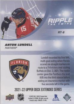 2021-22 Upper Deck - Ripple The Twine #RT-8 Anton Lundell Back