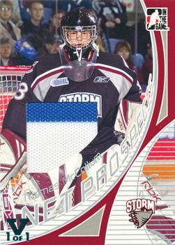 2015-16 In The Game Final Vault - 2006-07 In The Game Heroes and Prospects - Net Prospects Silver (Blue Vault Stamp) #NPR-12 Thomas McCollum Front
