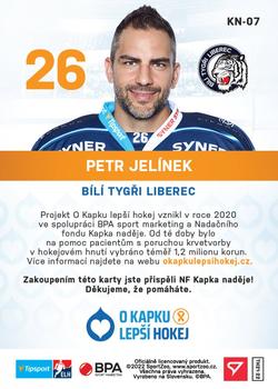 2021-22 SportZoo Tipsport ELH Kapka Nadeje #KN-07 Petr Jelinek Back