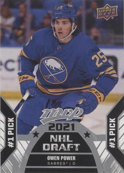 2021-22 Upper Deck MVP - 2021 NHL Draft #1 Pick Exchange #DP-1 Owen Power Front