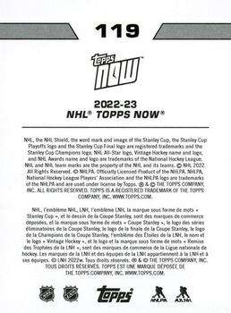 2022-23 Topps Now NHL Stickers #119 Jordan Kyrou Back