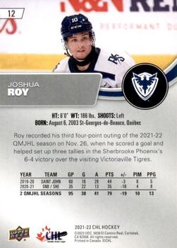 2021-22 Upper Deck CHL #12 Joshua Roy Back