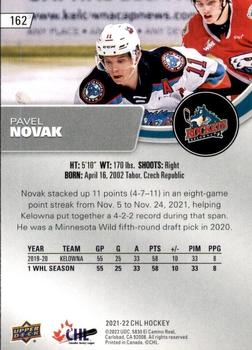 2021-22 Upper Deck CHL #162 Pavel Novak Back