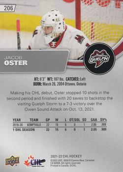 2021-22 Upper Deck CHL #206 Jacob Oster Back