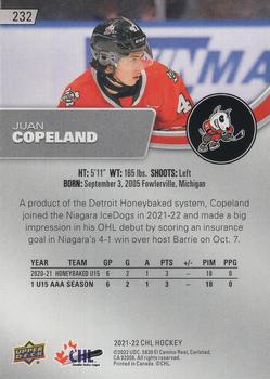 2021-22 Upper Deck CHL #232 Juan Copeland Back