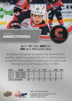 2021-22 Upper Deck CHL #238 Craig Armstrong Back