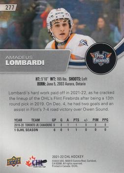 2021-22 Upper Deck CHL #277 Amadeus Lombardi Back