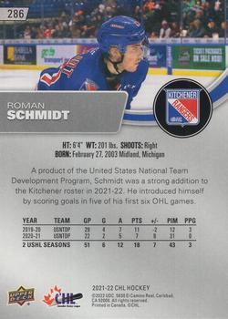 2021-22 Upper Deck CHL #286 Roman Schmidt Back