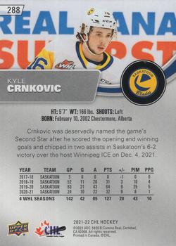 2021-22 Upper Deck CHL #288 Kyle Crnkovic Back