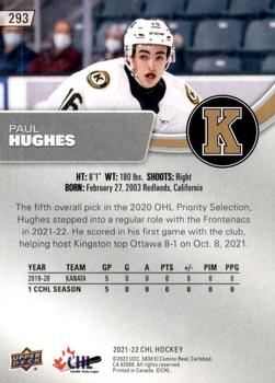 2021-22 Upper Deck CHL #293 Paul Hughes Back