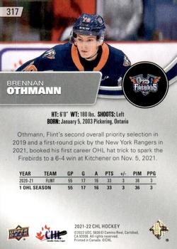 2021-22 Upper Deck CHL #317 Brennan Othmann Back