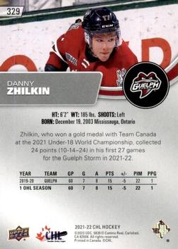 2021-22 Upper Deck CHL #329 Danny Zhilkin Back