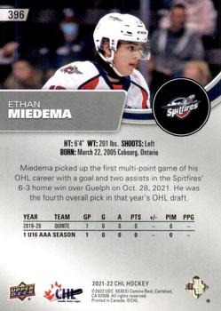 2021-22 Upper Deck CHL #396 Ethan Miedema Back