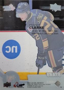 2021-22 Upper Deck CHL - Clear Cut #303 Brandt Clarke Back