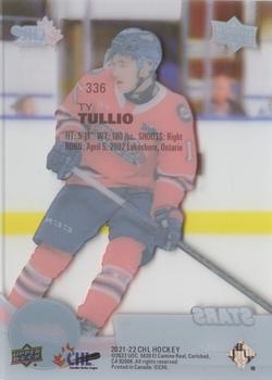 2021-22 Upper Deck CHL - Clear Cut #336 Tyler Tullio Back