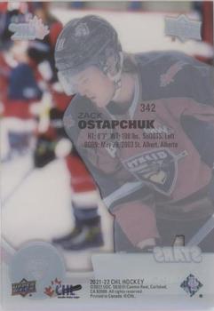 2021-22 Upper Deck CHL - Clear Cut #342 Zach Ostapchuk Back