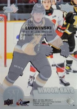 2021-22 Upper Deck CHL - Clear Cut #386 Paul Ludwinski Back