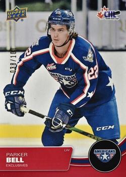 2021-22 Upper Deck CHL - Exclusives #191 Parker Bell Front