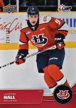 2021-22 Upper Deck CHL - Exclusives #219 Justin Hall Front
