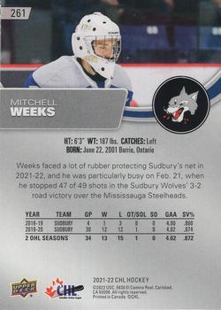 2021-22 Upper Deck CHL - Exclusives #261 Mitchell Weeks Back