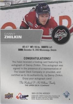 2021-22 Upper Deck CHL - Autographs #329 Danny Zhilkin Back