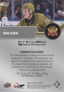 2021-22 Upper Deck CHL - Autographs #358 Ty Nelson Back
