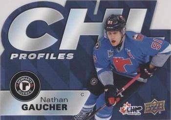 2021-22 Upper Deck CHL - CHL Profiles #PR-3 Nathan Gaucher Front