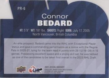 2021-22 Upper Deck CHL - CHL Profiles #PR-6 Connor Bedard Back