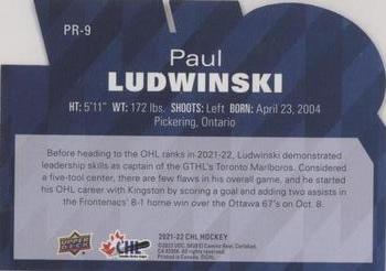2021-22 Upper Deck CHL - CHL Profiles #PR-9 Paul Ludwinski Back