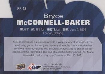 2021-22 Upper Deck CHL - CHL Profiles #PR-13 Bryce McConnell-Barker Back