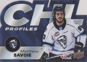 2021-22 Upper Deck CHL - CHL Profiles #PR-14 Matthew Savoie Front