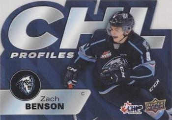 2021-22 Upper Deck CHL - CHL Profiles #PR-21 Zach Benson Front